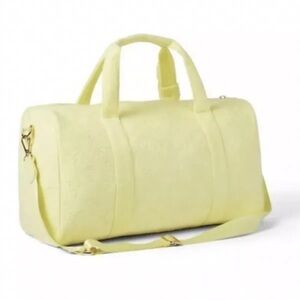 STONEY CLOVER LANE X TARGET Yellow Terry Cloth with Palm Trees Duffle NWT 🌴